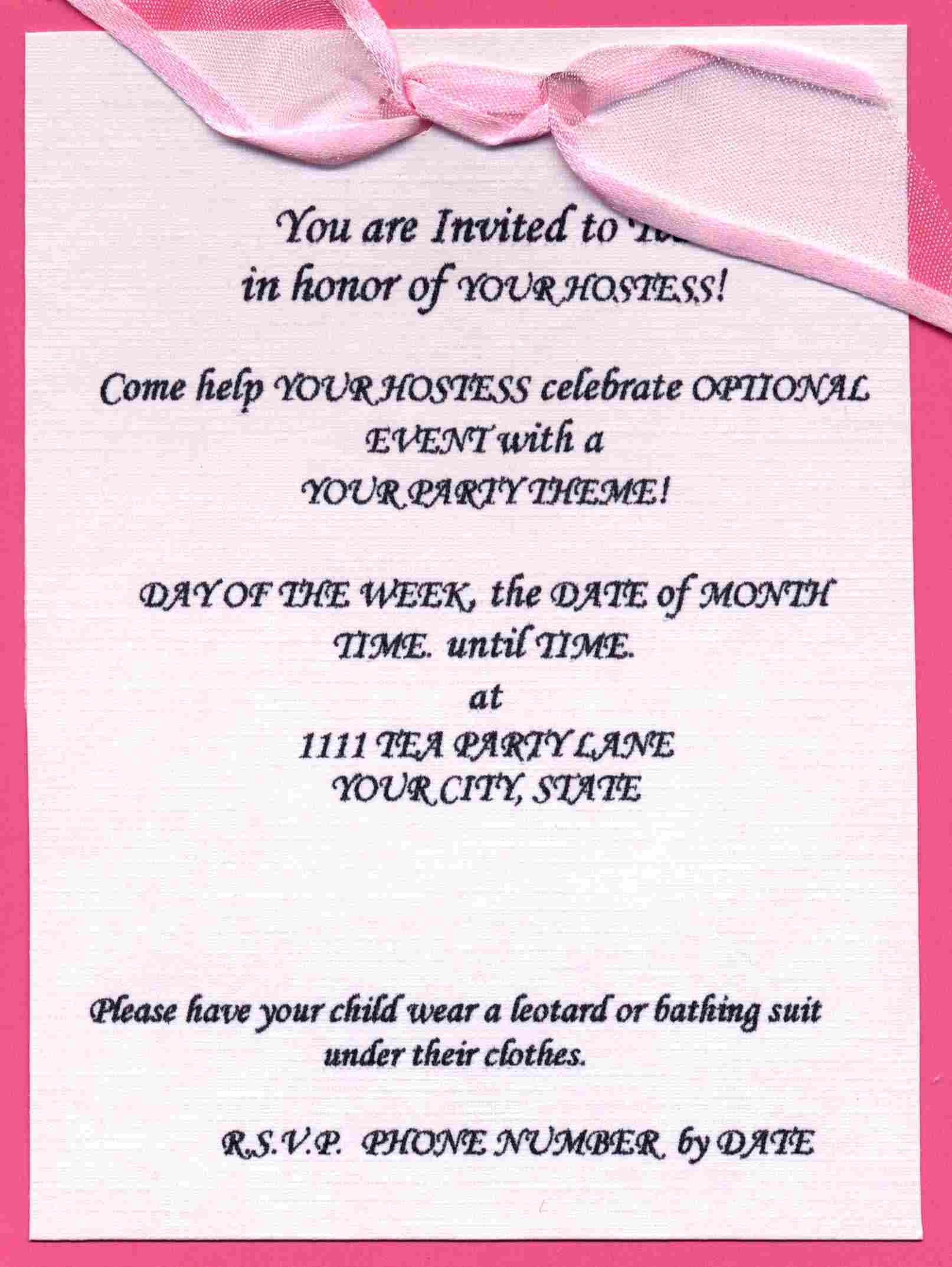 Event Invitation Sample Ideas Invitations Event Template Save