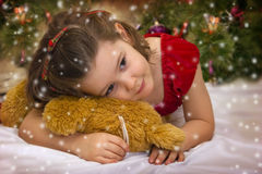 Child wearing santa hat